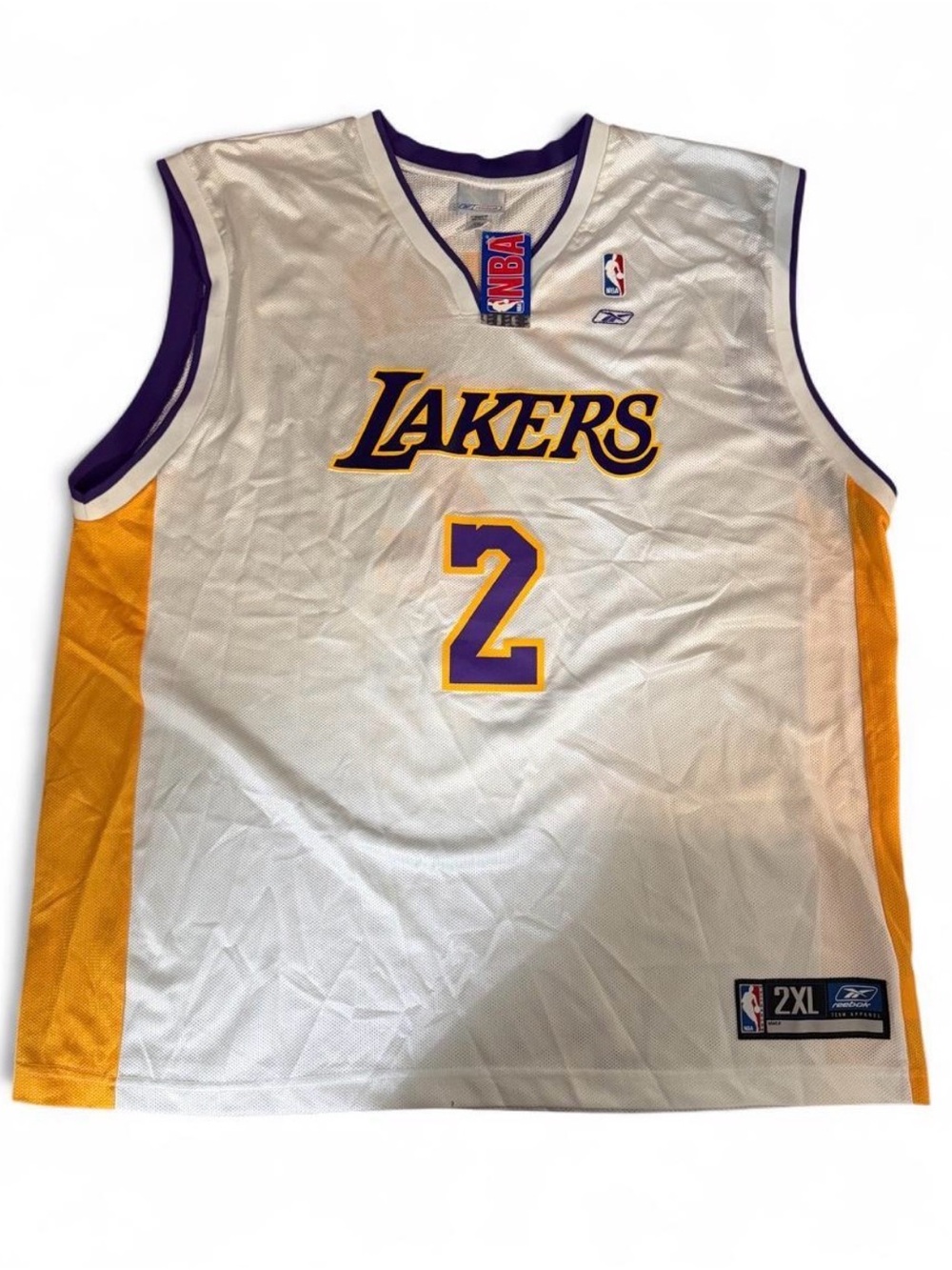 Vintage Reebok LA Lakers Derek Fisher #2 NBA Jersey Men’s 2XL